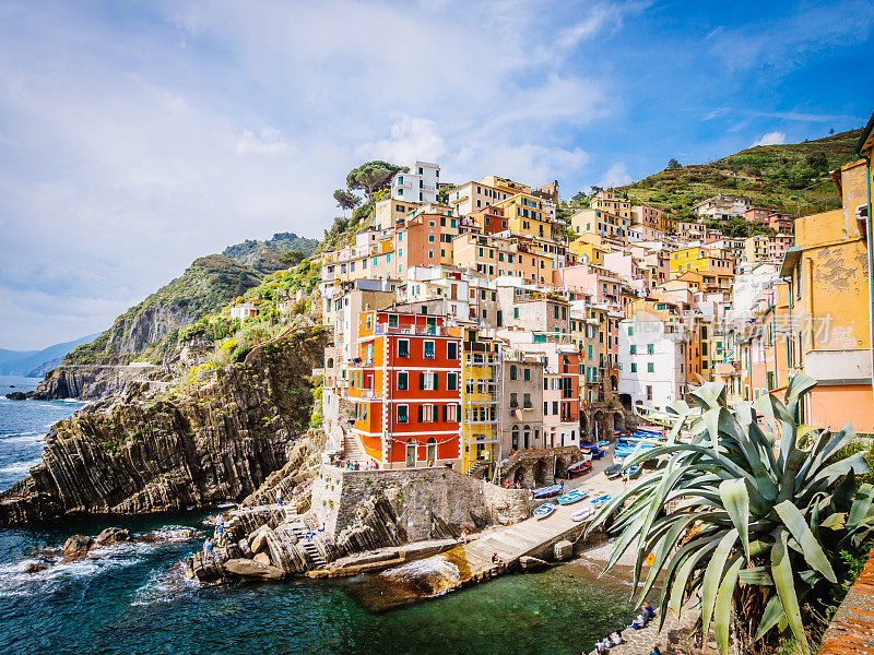 Riomaggiore View -意大利五个陆地